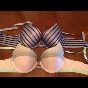 Two Victorias Secret perfect shape bras